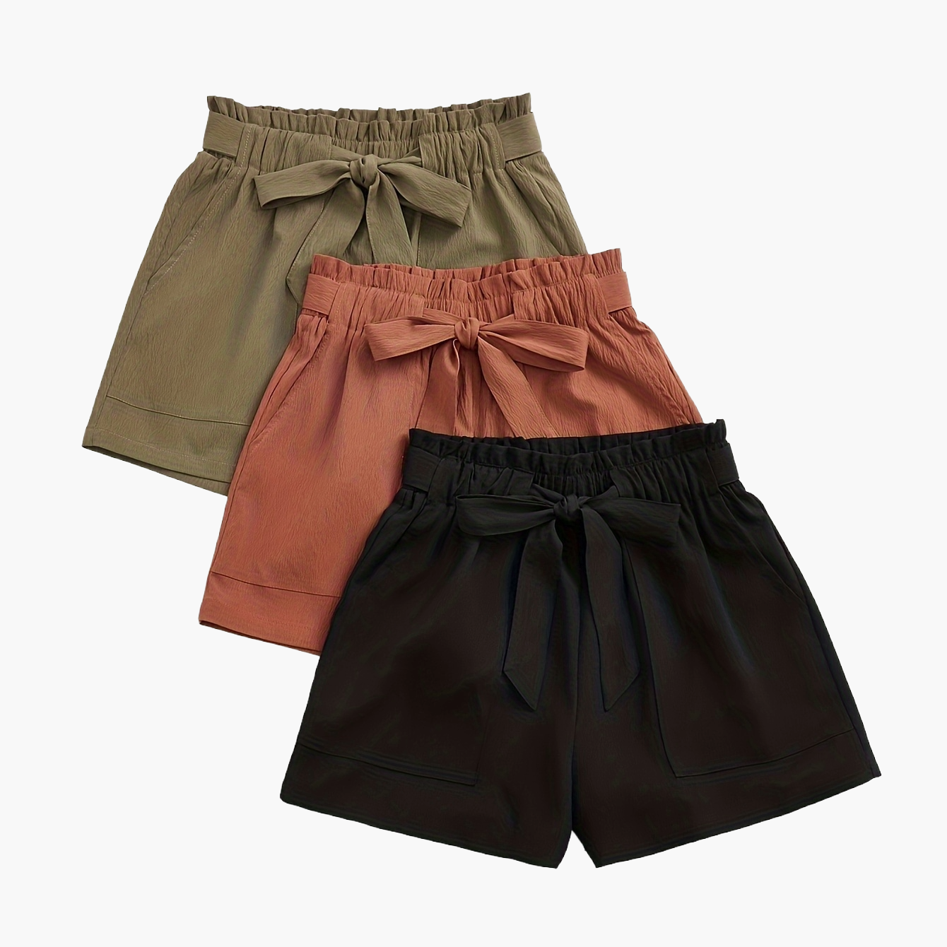 Damen Sommer Shorts mit Schleife – Lässige High-Waist Shorts für Urlaub & Freizeit