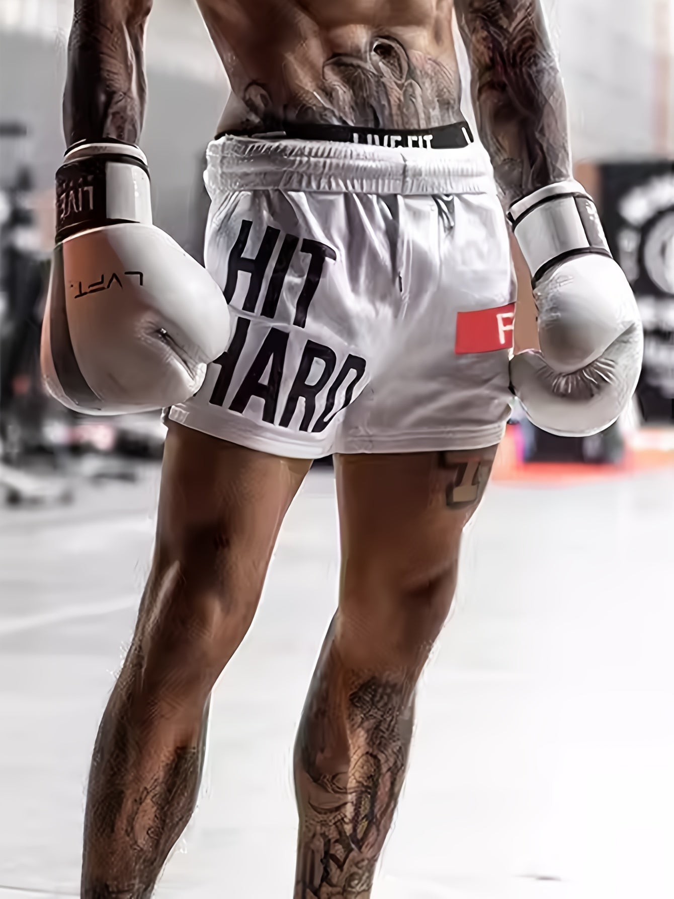 Herren Sportshorts Basketball „Hit Hard“ Streetwear Stil