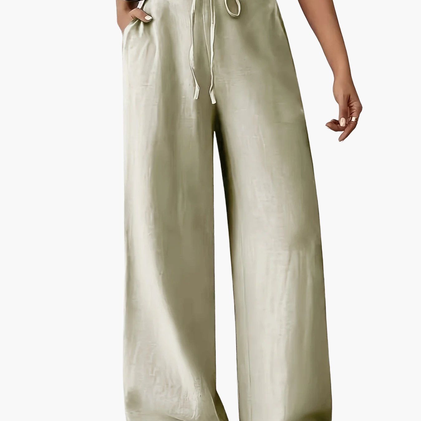 Damen Weite Freizeithose mit Kordelzug – Lässiger Stil für Alltag und Wochenende