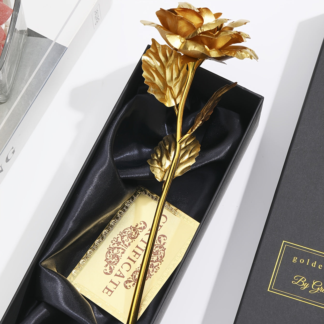 Edle Geschenkrose im Geschenkkarton – Dekorative Blume für Muttertag, Damen, Geschenkidee, Wohnaccessoire