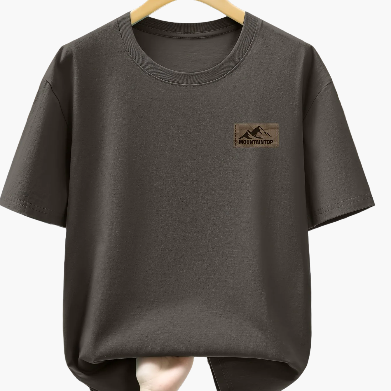 Herren T-Shirt mit Berg-Logo – Freizeit, Modern, Outdoor-inspiriert