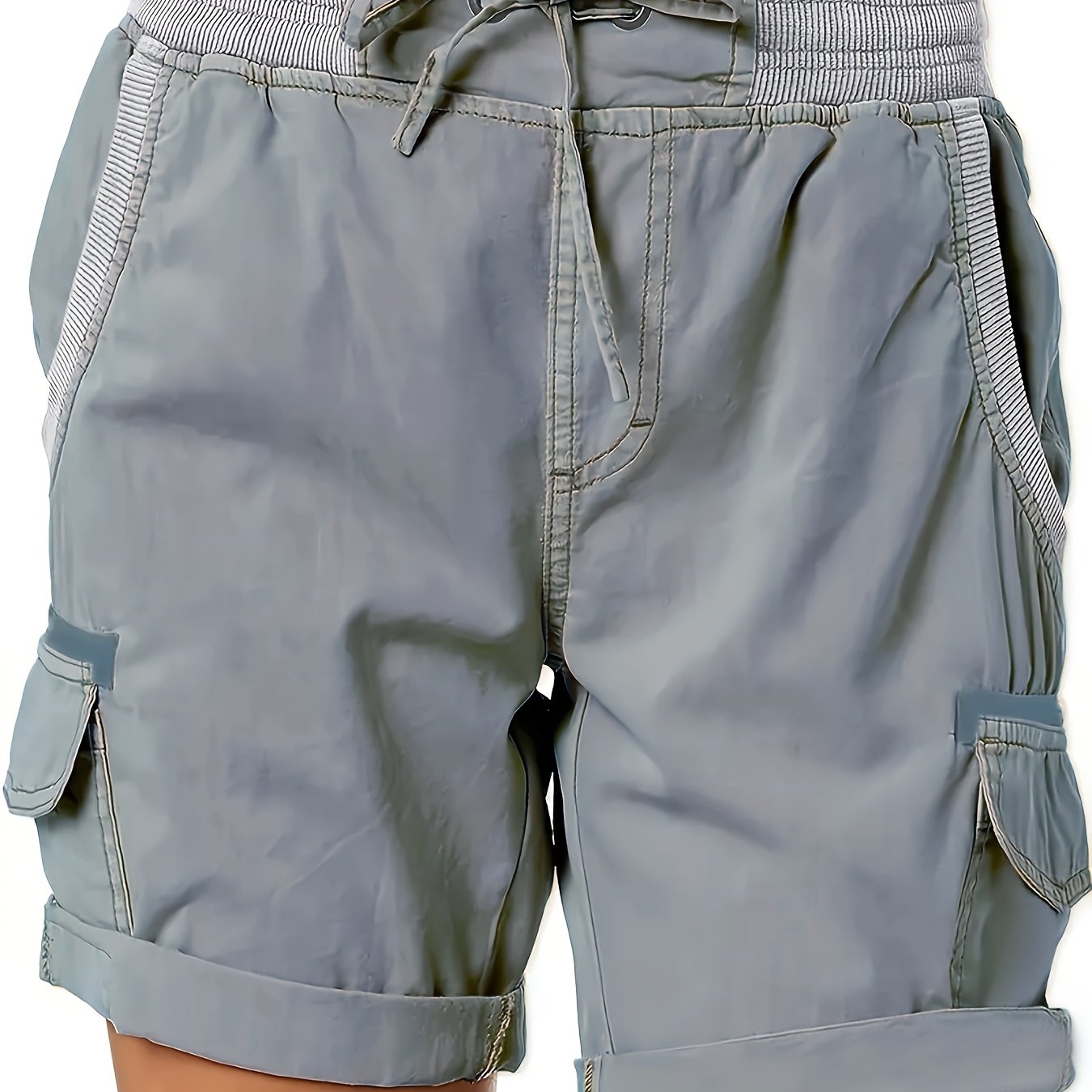 Damen Cargo-Bermuda Shorts mit Kordelzug – Bequemer Freizeit-Style für Sommer & Alltag