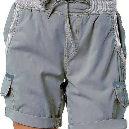 Damen Cargo-Bermuda Shorts mit Kordelzug – Bequemer Freizeit-Style für Sommer & Alltag