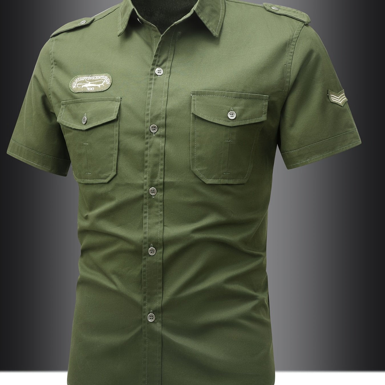 Herren Utility Hemd im Military Style – Kurzarm, Freizeit, Outdoor