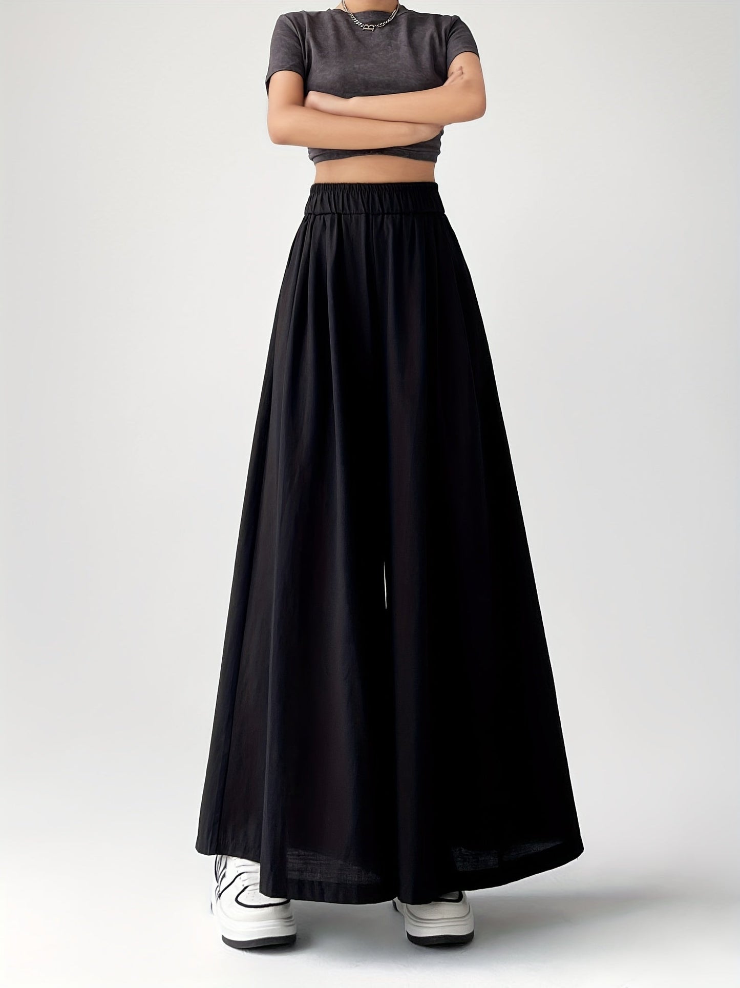 Damen Weite Palazzo Culotte Hose – Modischer Streetstyle für Freizeit und Alltag