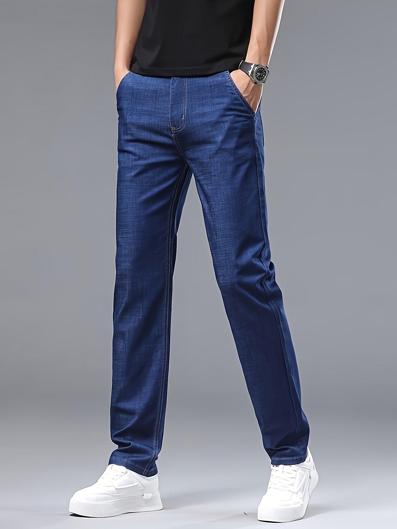 Herren Jeanshose im klassischen Stil für Alltag und Freizeit – Bequeme Passform