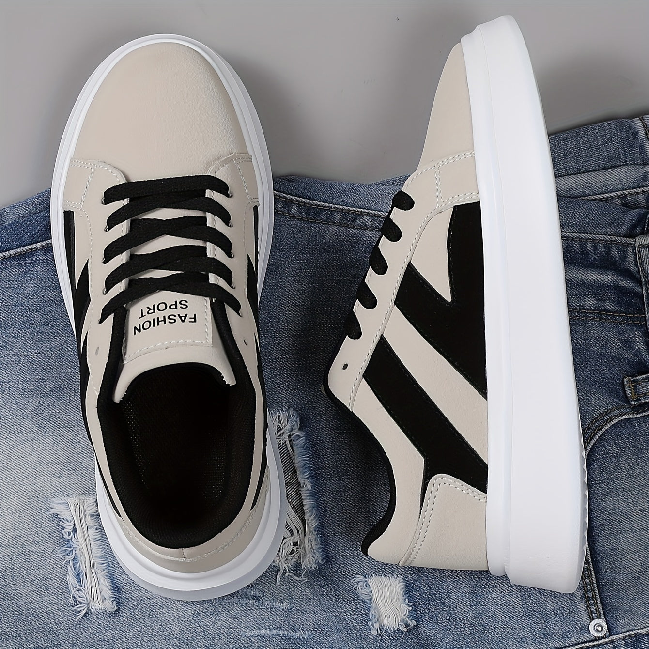 Herren Sneaker Low-Top Urban Streetstyle mit Plateau-Sohle – Trendige Freizeitschuhe