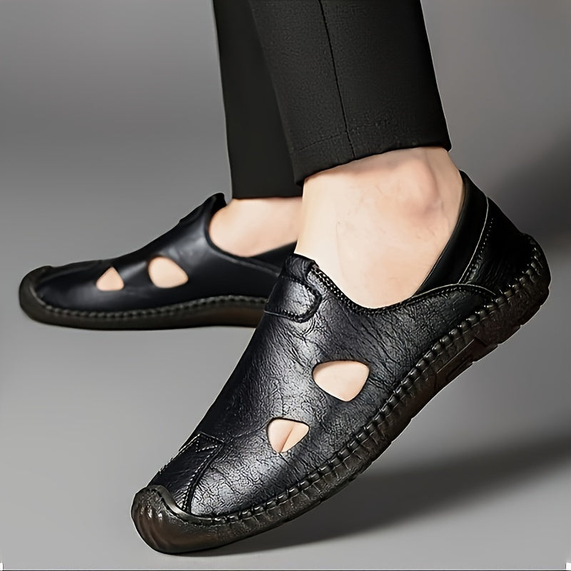 Herren Freizeitschuhe Sommer Slip-On mit Cut-Outs – Bequeme Alltagsschuhe für Herren