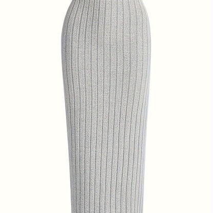 Damen Strick-Rock Elegant Geripptes Design für Alltag und Büro