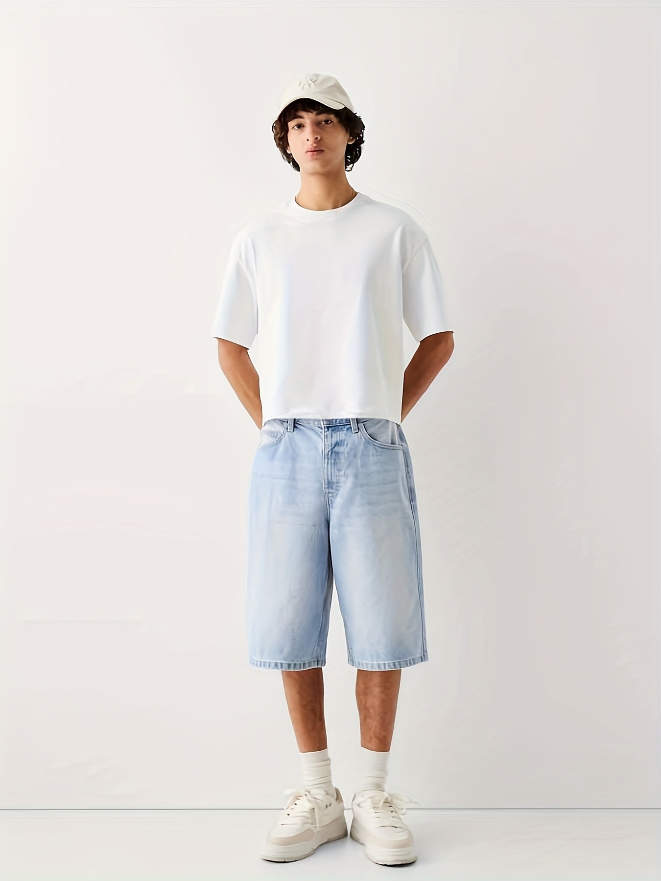 Herren Relaxed Fit Denim Bermudashorts – Modischer Freizeit-Look für Alltag und Streetstyle