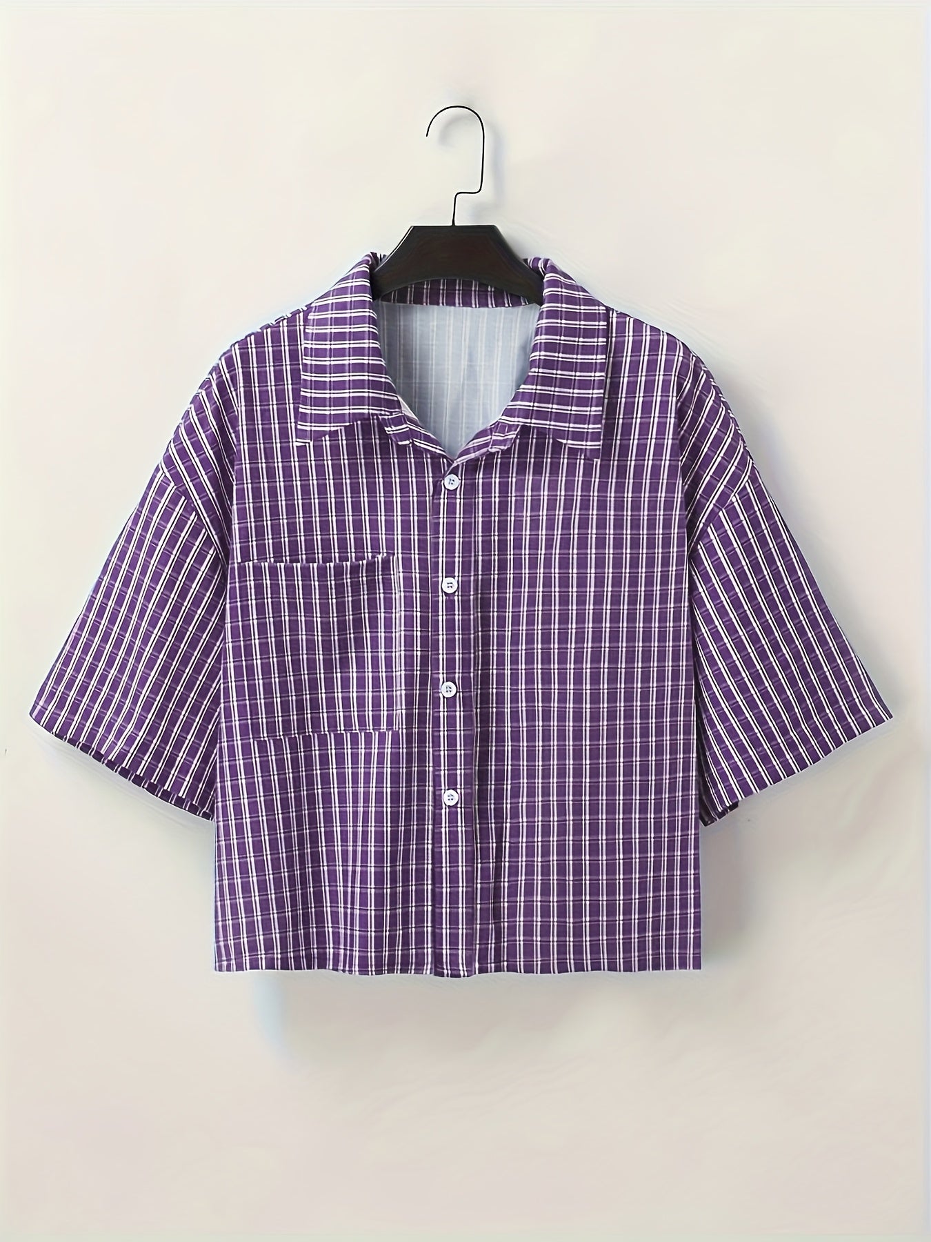 Herren Kurzarm-Hemd im modernen Streetstyle Look – Lässiges Oversize Design für Alltag und Freizeit