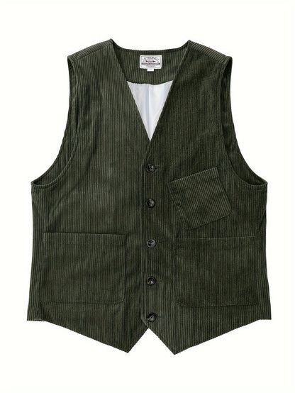 Herren Vintage Weste für Business und Freizeit – Eleganter Retro-Look