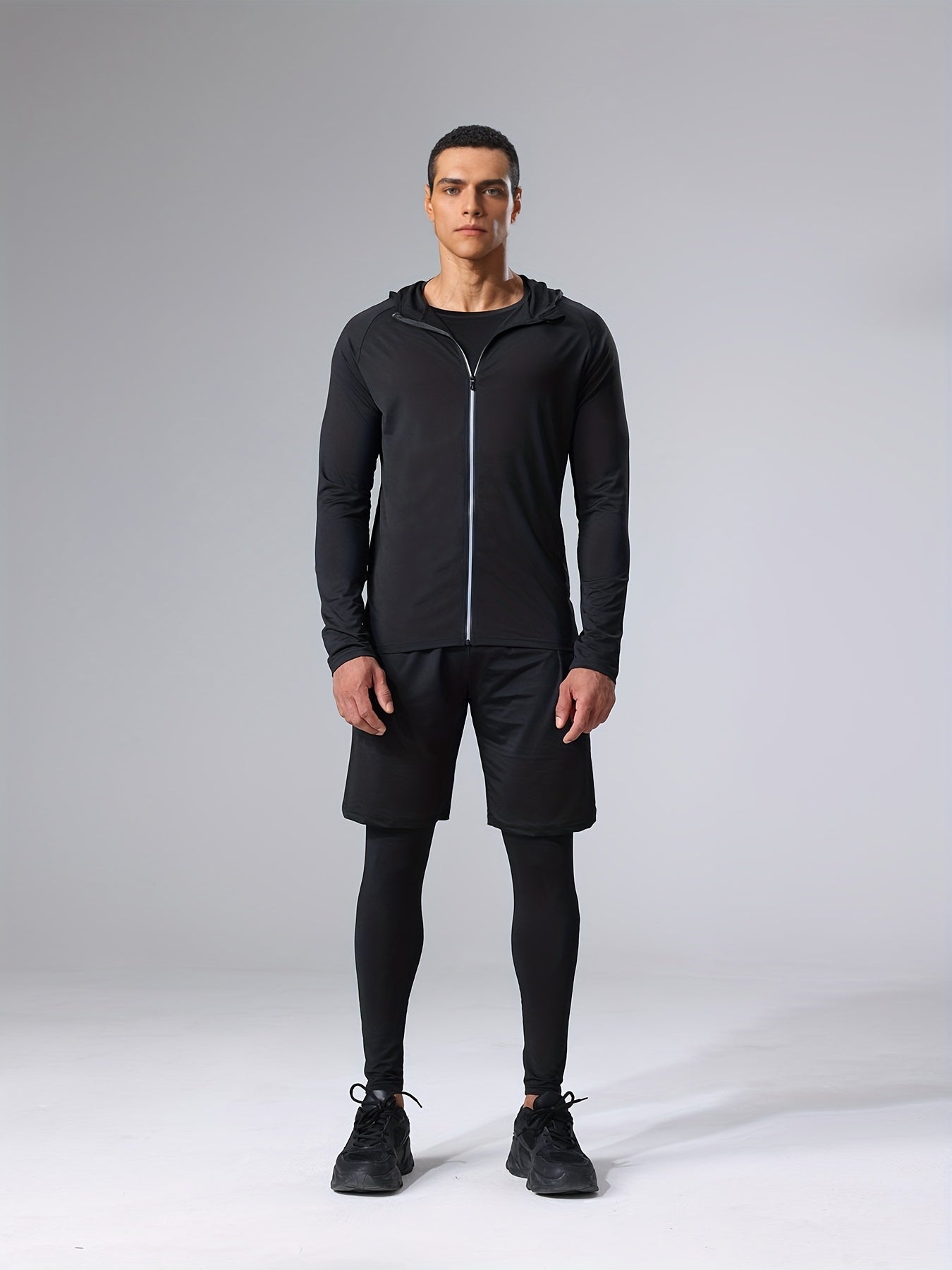 Herren Fitness Trainingsanzug 5-teilig – Sport Set für Training & Workout