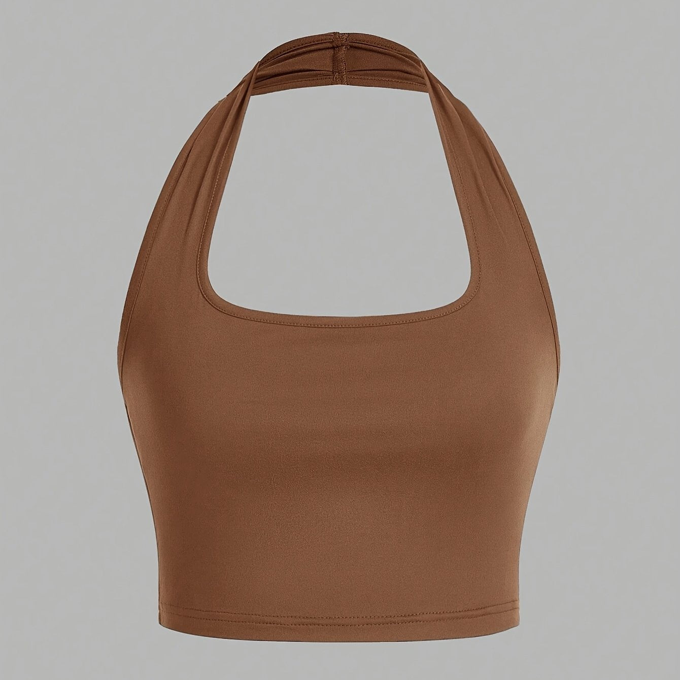 Damen Halterneck Crop Top – Rückenfrei, Sommer, Modisch, Freizeit