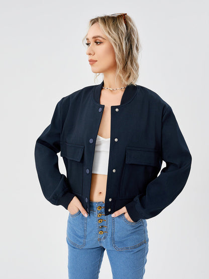 Nicole – Leichte Damenbomberjacke im Cropped-Design