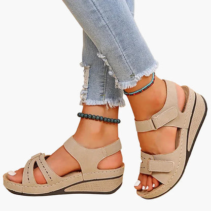 Damen Komfort-Wedgesandalen für Spaziergänge und Alltag – Ergonomisch, Modern, Verstellbar