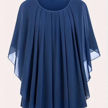 Damen Elegante Oversize Chiffon Bluse für festliche Anlässe und Alltag