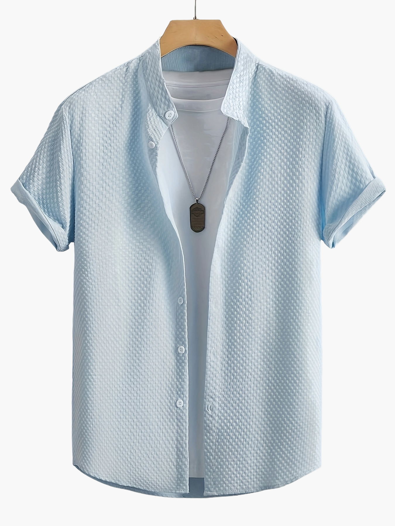 Herren Freizeit Kurzarm Hemd mit Struktur – Modernes Sommer Design für Alltag & Ausgehen