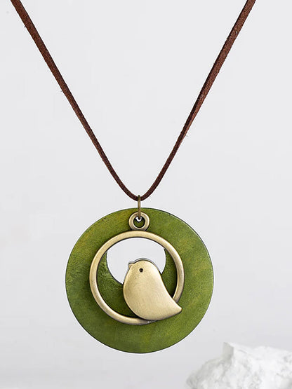 Unisex Vintage Halskette mit Retro-Vogelanhänger – Statement Schmuck für besondere Anlässe