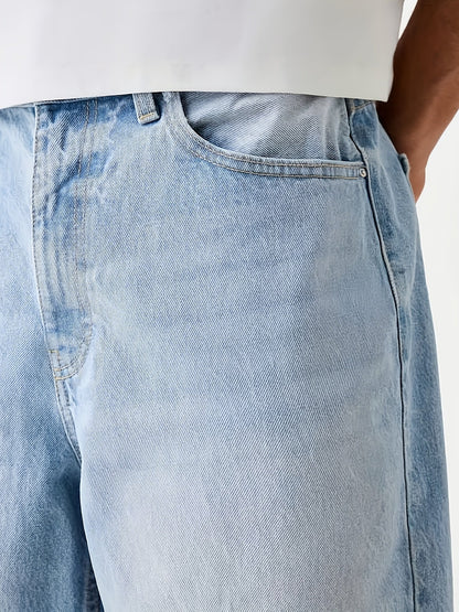 Herren Relaxed Fit Denim Bermudashorts – Modischer Freizeit-Look für Alltag und Streetstyle