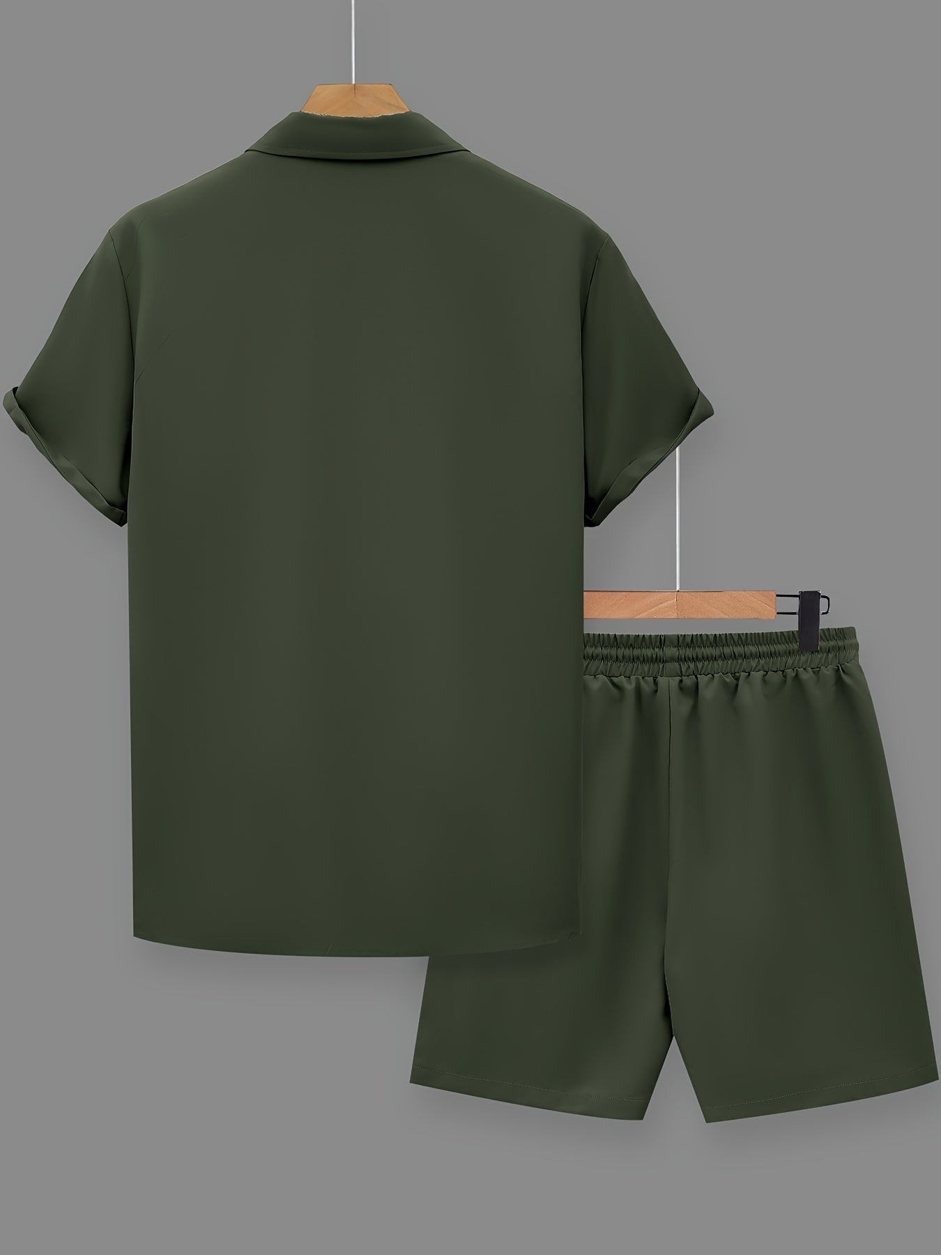 Herren Sommer Freizeit Set mit Motivationsspruch – Kurzarm Hemd und Shorts, Modernes Lounge Outfit