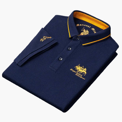 Herren Poloshirt Klassisch Modern – Elegantes Freizeitshirt mit Stickerei für Alltag & besondere Anlässe