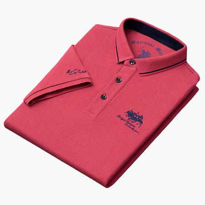 Herren Poloshirt Klassisch Modern – Elegantes Freizeitshirt mit Stickerei für Alltag & besondere Anlässe