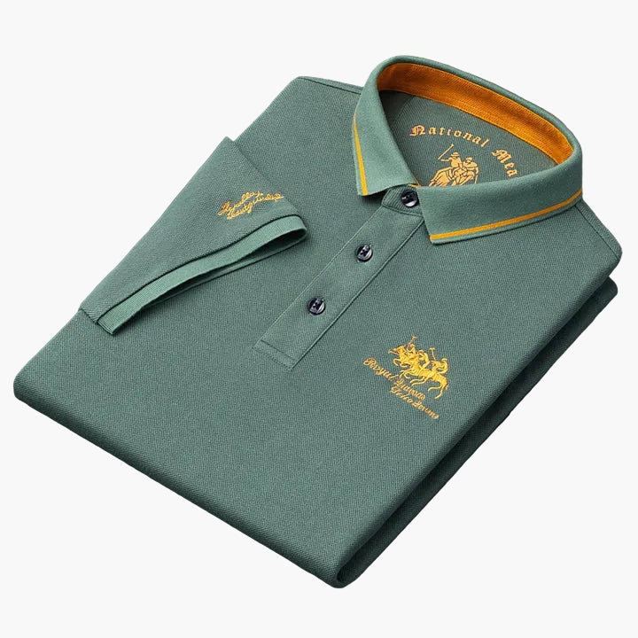 Herren Poloshirt Klassisch Modern – Elegantes Freizeitshirt mit Stickerei für Alltag & besondere Anlässe