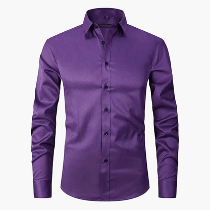 Herren Business-Hemd Slim Fit – Elegantes Knitterfreies Langarmhemd für Büro & Freizeit
