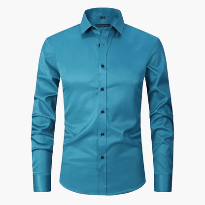 Herren Business-Hemd Slim Fit – Elegantes Knitterfreies Langarmhemd für Büro & Freizeit