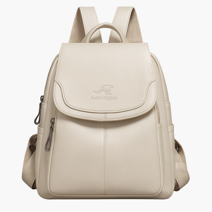 Damen Anti-Diebstahl Leder Rucksack – Eleganter City- & Alltagsrucksack für stilbewusste Frauen