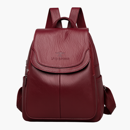 Damen Anti-Diebstahl Leder Rucksack – Eleganter City- & Alltagsrucksack für stilbewusste Frauen