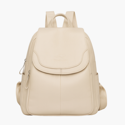 Damen Anti-Diebstahl Leder Rucksack – Eleganter City- & Alltagsrucksack für stilbewusste Frauen