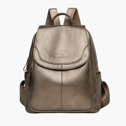 Damen Anti-Diebstahl Leder Rucksack – Eleganter City- & Alltagsrucksack für stilbewusste Frauen