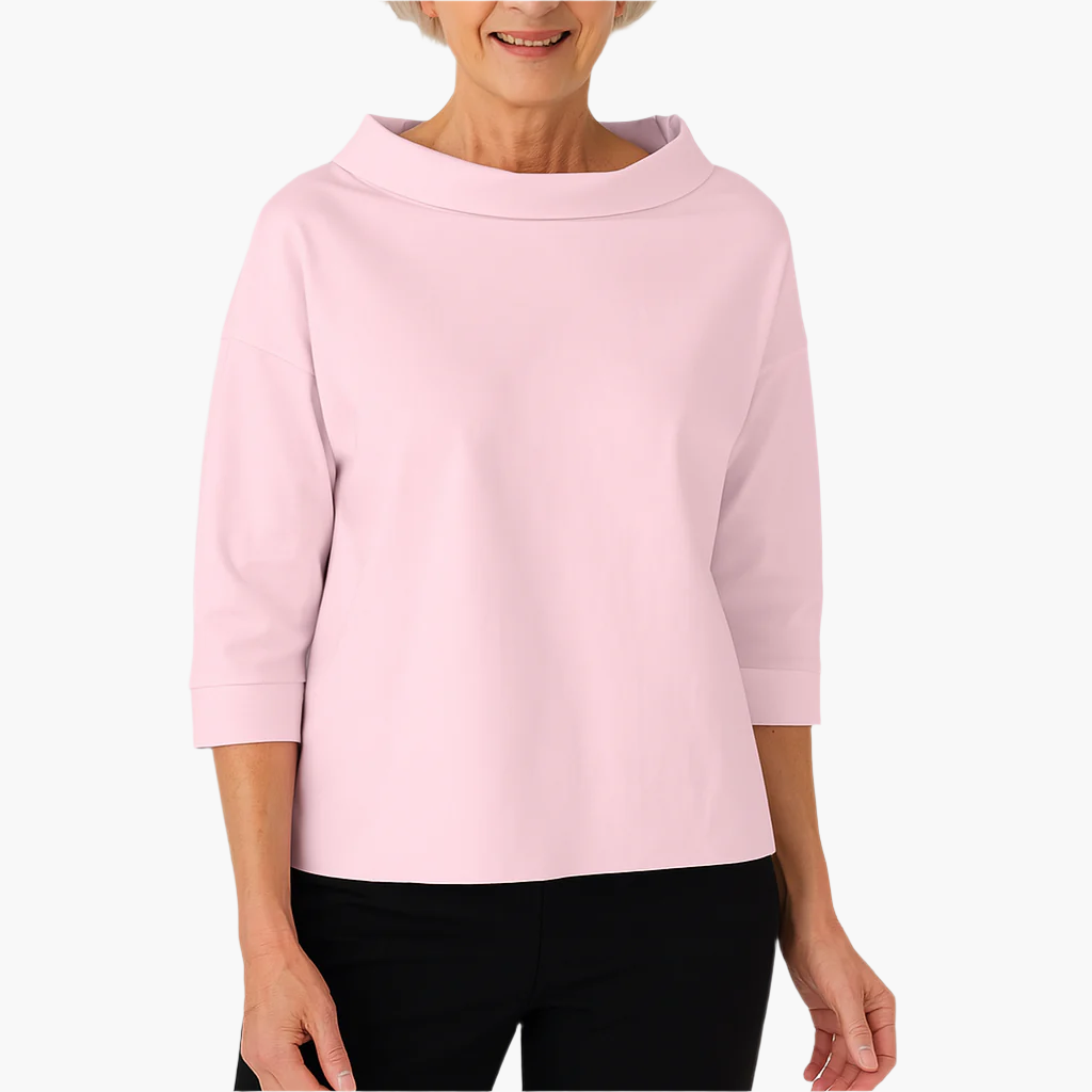 Damen Elegantes Oberteil mit Stehkragen – Stilvolles Freizeit- & Business-Shirt