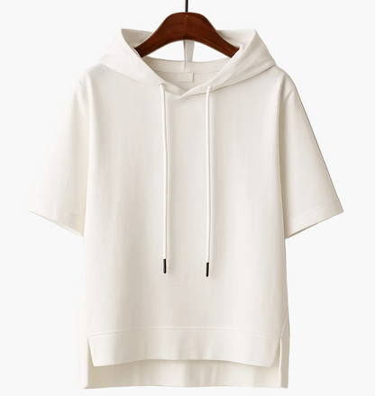 Damen Kurzarm Hoodie – Moderner Freizeit Kapuzenpullover, Lässig & Bequem