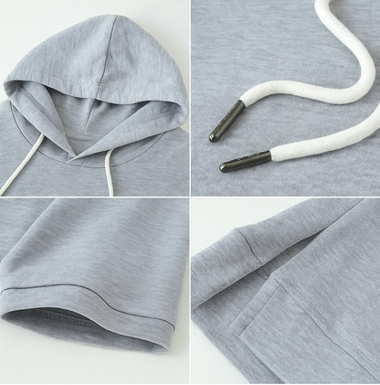 Damen Kurzarm Hoodie – Moderner Freizeit Kapuzenpullover, Lässig & Bequem