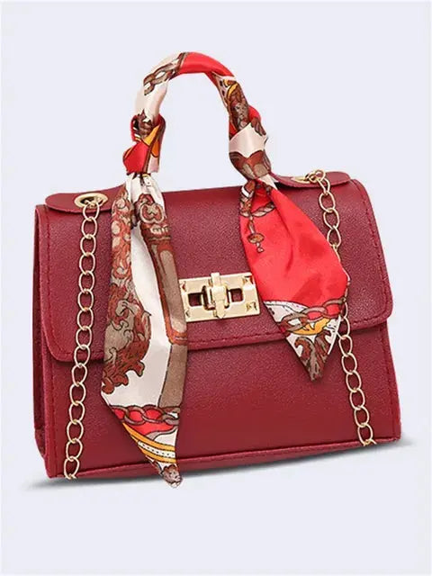 Damen Handtasche im eleganten Stil mit Schalgriff und goldener Kette – Perfekt für Alltag und besondere Anlässe