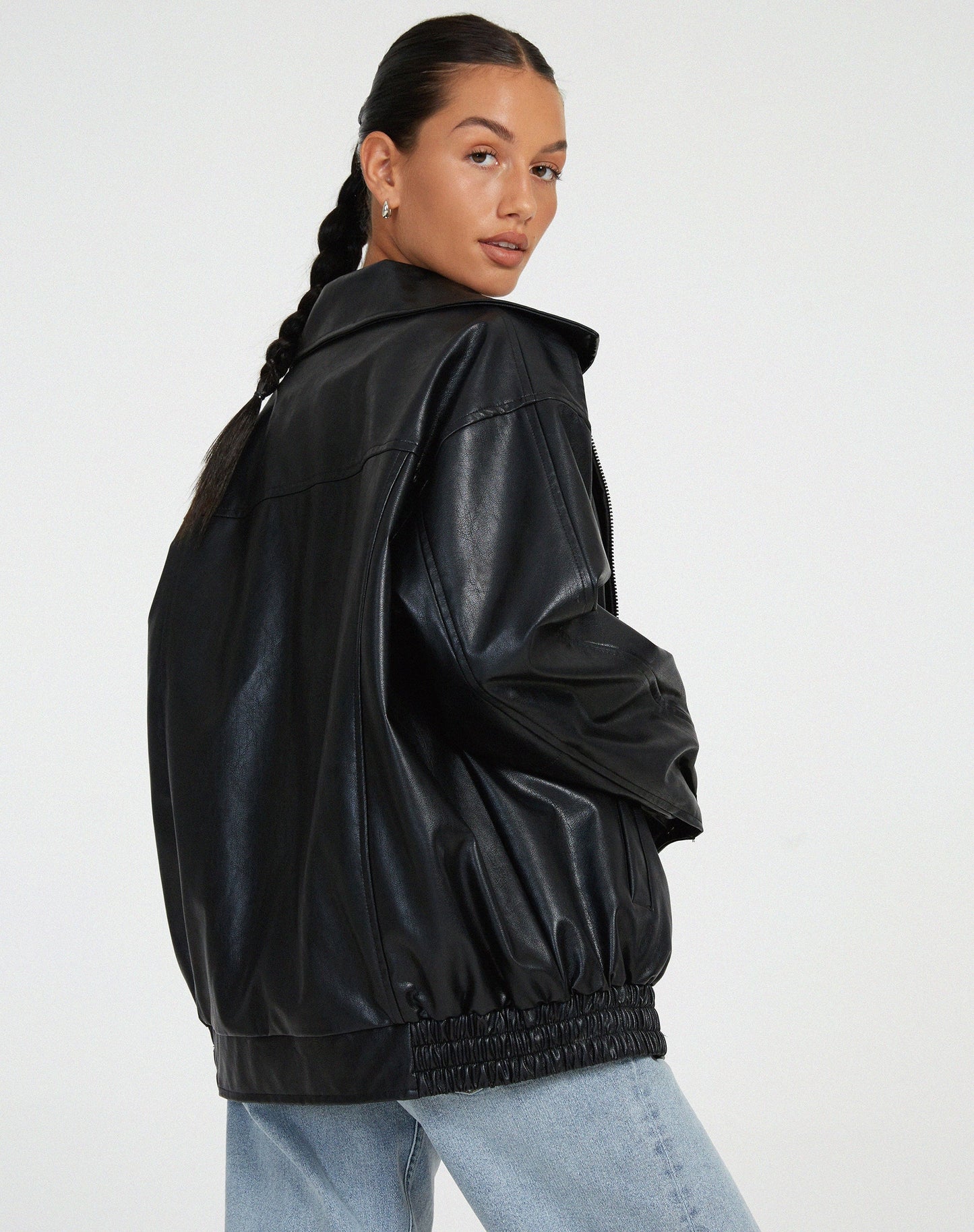 Elena - Lässige Veganem Lederjacke für Damen