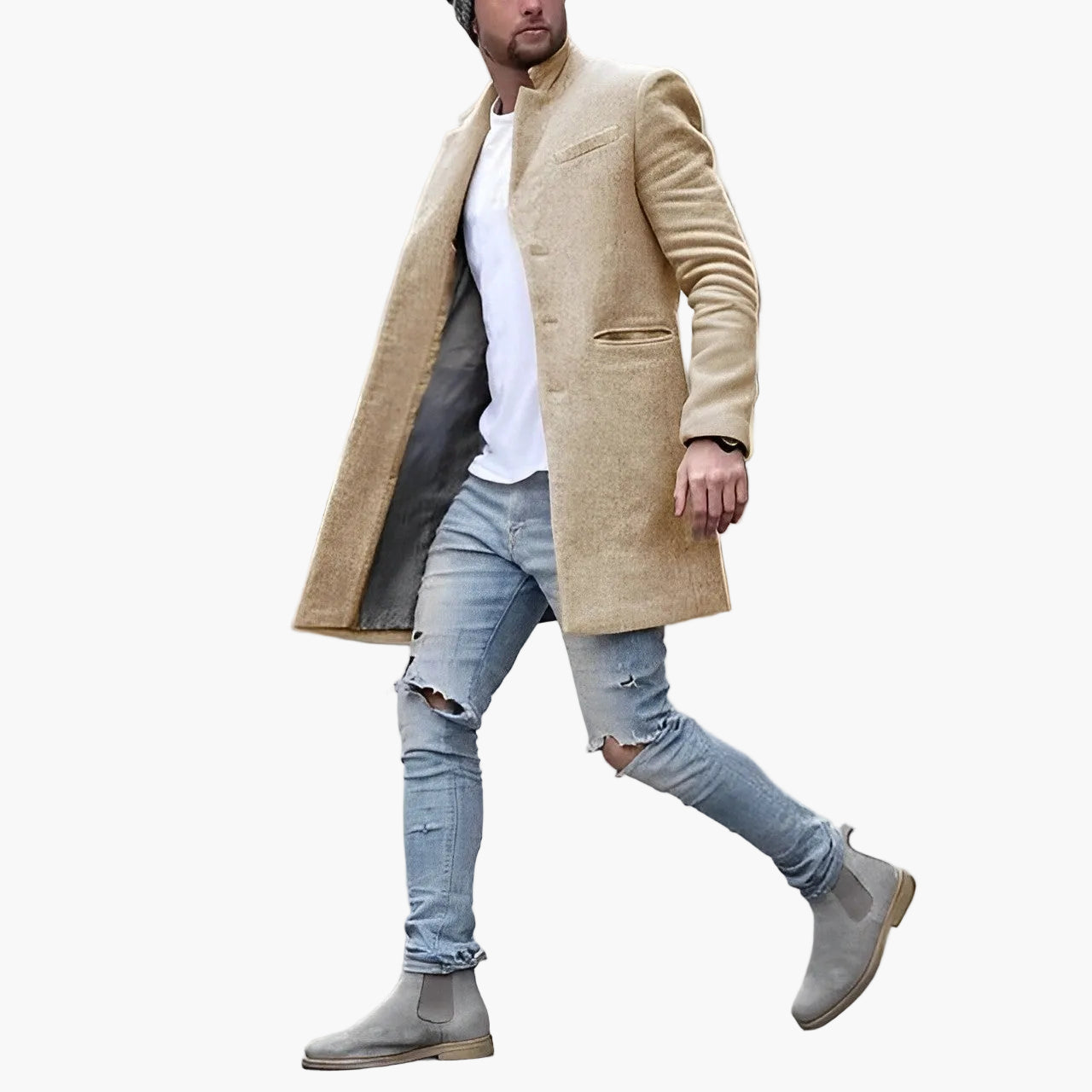Herren Mantel Klassisch Modern für Alltag und Business – Stilvoller Übergangsmantel Slim Fit