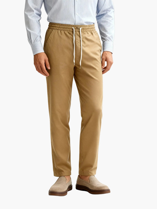 Herren Stretch-Chino Jogpants – Bequeme Alltags- und Businesshose mit Kordelzug
