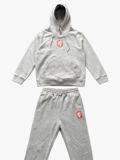 Damen Hoodie Trainingsanzug mit Löwen-Emblem – Sportlicher Freizeitstil