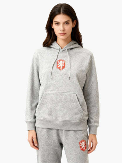 Damen Hoodie Trainingsanzug mit Löwen-Emblem – Sportlicher Freizeitstil