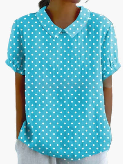 Damen Vintage Bluse mit Blumenmuster – Lässiger Stil für Alltag & Büro