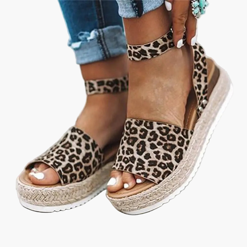 Damen Plateau-Sandalen mit Keilabsatz – Modische Sommerschuhe mit Knöchelriemen und Espadrille-Stil, ideal für Alltag & Urlaub