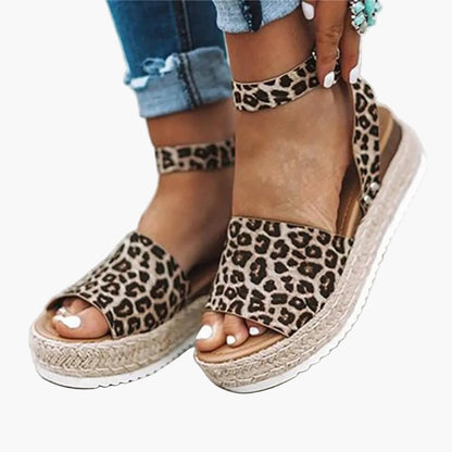 Damen Plateau-Sandalen mit Keilabsatz – Modische Sommerschuhe mit Knöchelriemen und Espadrille-Stil, ideal für Alltag & Urlaub