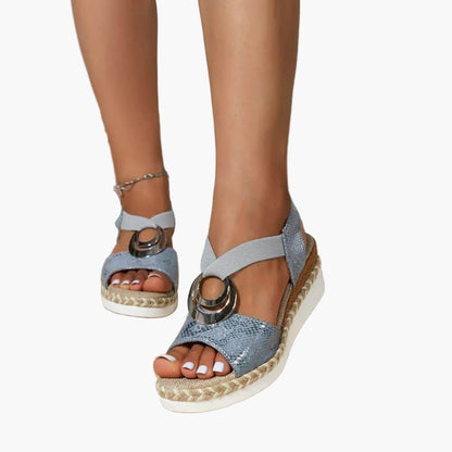 Damen Komfort Plateau-Sandalen mit modischem Keilabsatz – Elegante Sommerschuhe für Alltag und Freizeit