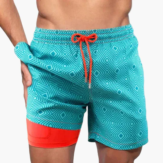Herren Badeshorts mit Innenkompression – Moderne Badehose für Strand und Sport