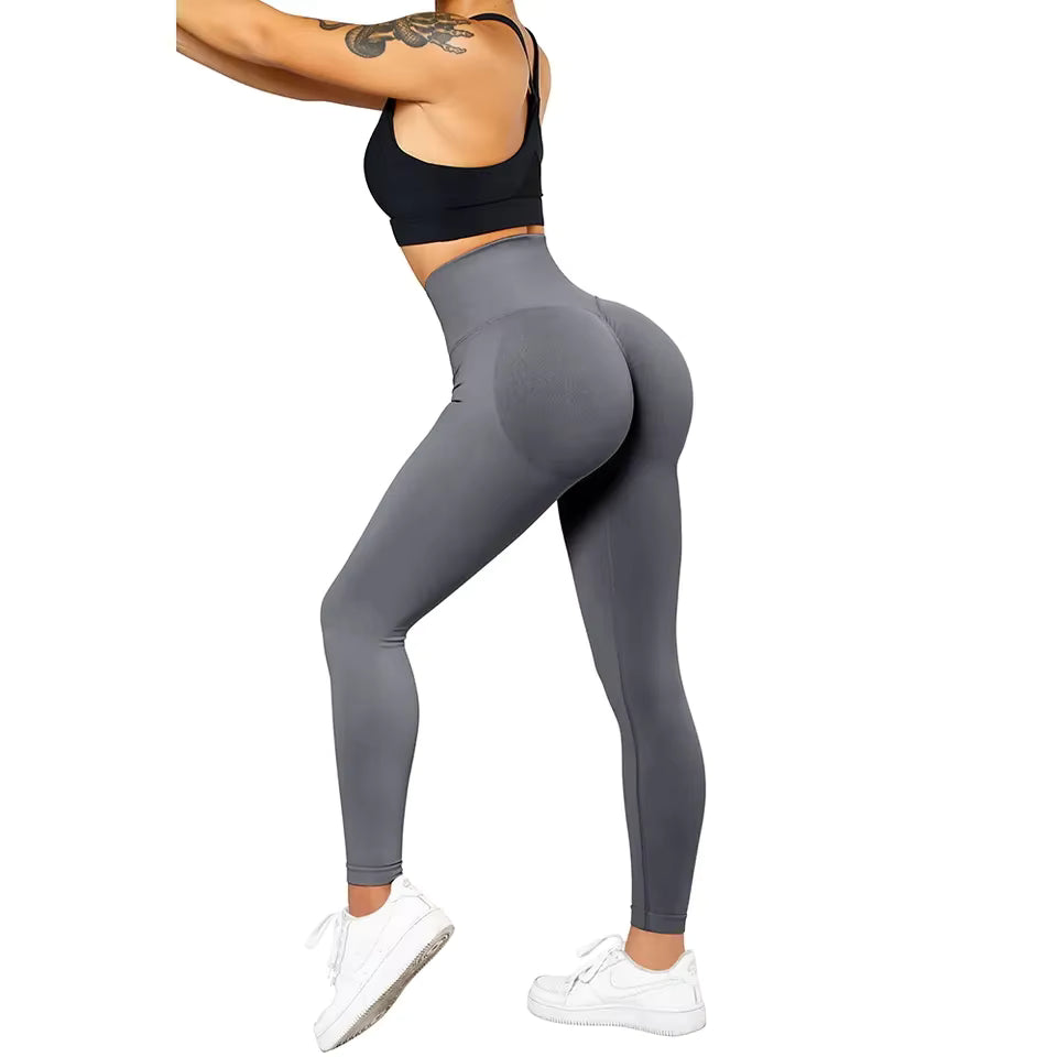 Damen Seamless Sportleggings High Waist Push-Up für Fitness & Alltag