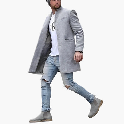 Herren Mantel Klassisch Modern für Alltag und Business – Stilvoller Übergangsmantel Slim Fit